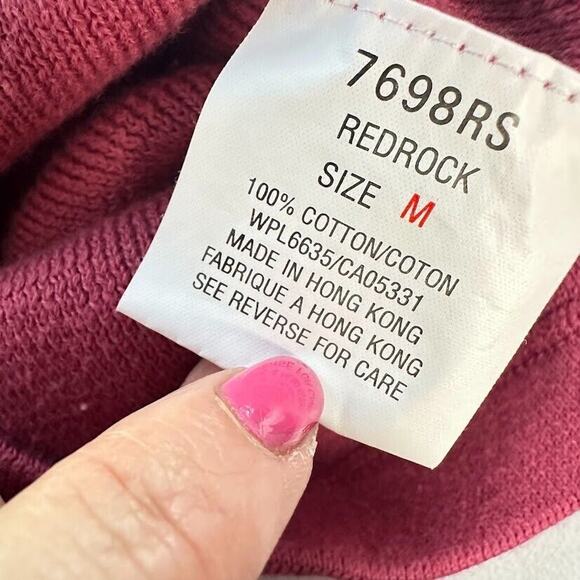 Woolrich Vintage 90s Cotton Short Sleeve Henley Sweater Pink Womens Size Medium - Picture 8 of 9